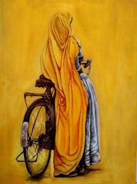 Habiba Mughal, 24 x 36 Inch, Acrylic on Canvas, Figurative Painting, AC-HBM-016